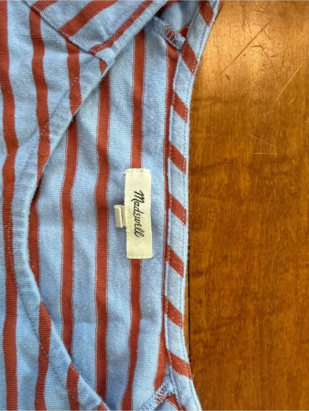 Madewell Boatneck Striped Flare Sleeve Long Sleeve T Shirt Size Large